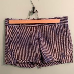 Slightly tie dye blue jcrew seer sucker shorts!